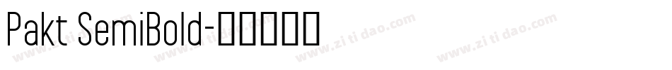 Pakt SemiBold字体转换